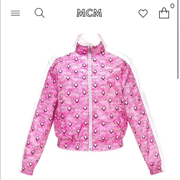 MCM Jackets & Blazers - MCM windbreaker “Golf in the City” jacket in Vintage Visetos Monogram, pink, NWT